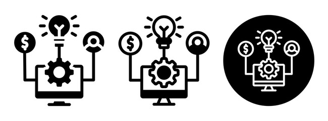 Tech Resource Icon Collection Glyph & Mixed Style