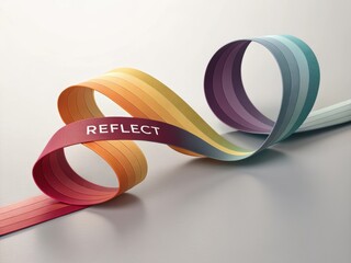 Colorful Ribbon Weaving Across a Neutral Plane