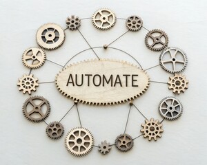 Abstract Arrangement of Gears for Automation Concept