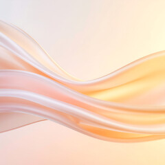 Obraz premium Soft Flowing Silk Fabric – Elegant Gradient Peach and Gold Background