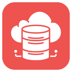 Cloud Database icon vector image. Can be used for Online Marketing.