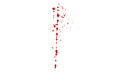 Fototapeta premium Blood splatter isolated on transparent background, Realistic red blood splatter, drop, and stain effect for medical, horror, and design projects