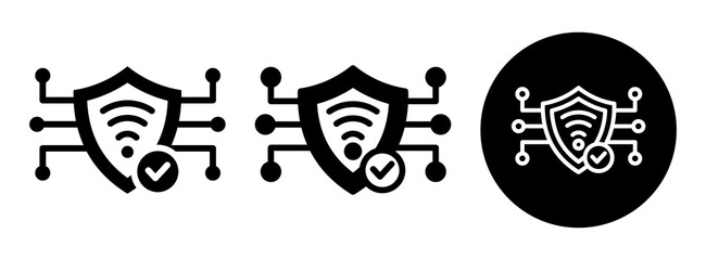 Secure Connection Icon Collection Glyph & Mixed Style