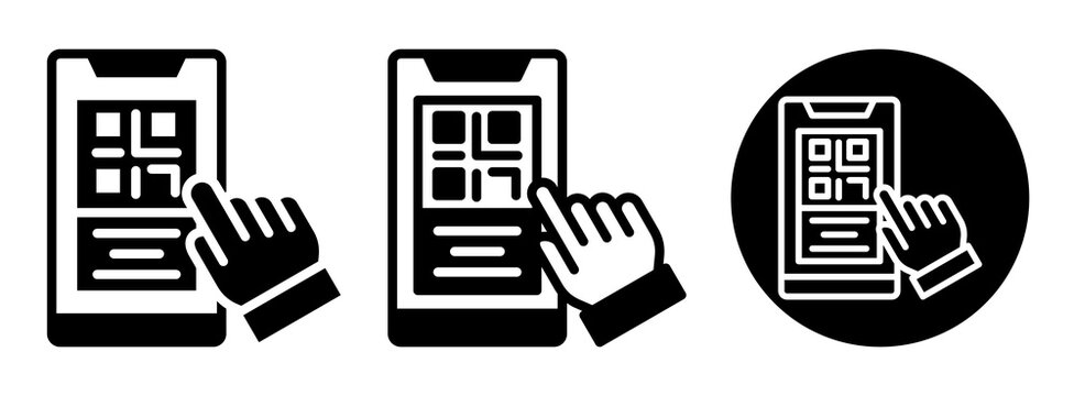 Digital Ticket Icon Collection Glyph & Mixed Style