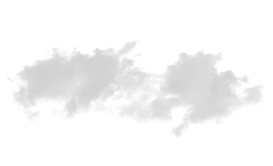 Realistic cloud isolated on transparent background, Black and White fluffy sky cloud PNG overlay for design, weather, and photo editing