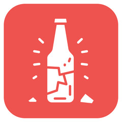 Broken Bottle icon vector image. Can be used for Prison.