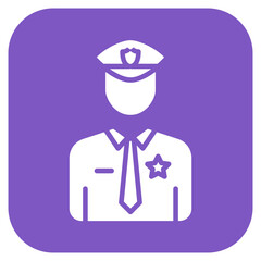 Police Officer icon vector image. Can be used for Prison.