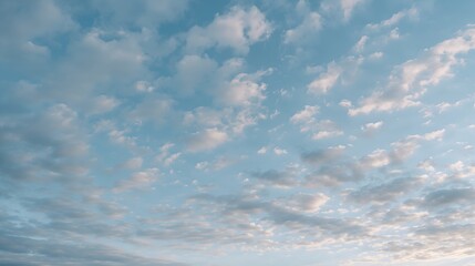 Fototapeta premium a serene sky filled with fluffy clouds, offering a sense of peace and tranquility