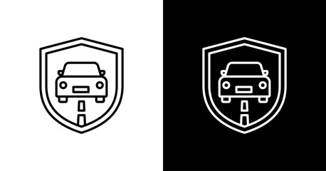 Car Emblem  White Icon Set Design