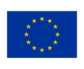 European Union Flag National Europe Flag Emblem Symbol Icon Vector Illustration Abstract Design Element