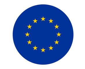 European Union Flag National Europe Emblem Flag Symbol Icon Vector Illustration Abstract Design Element