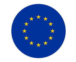 European Union Flag National Europe Emblem Flag Symbol Icon Vector Illustration Abstract Design Element