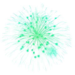 Obraz premium Colorful fireworks isolated on transparent background, Realistic explosion effect for celebration, festival, and New Year design