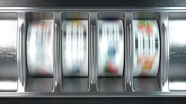 2026 Happy New Year in casino. Slot machine with jackpot number 2026.