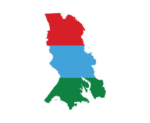 Karelia National Europe Flag Map Emblem Symbol Icon Vector Illustration Abstract Design Element