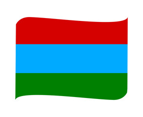 Karelia National Europe Flag Ribbon Emblem Symbol Icon Vector Illustration Abstract Design Element