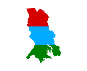 Fototapeta premium Karelia National Europe Flag Map Emblem Symbol Icon Vector Illustration Abstract Design Element