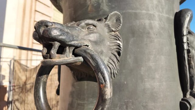 One of the Capitoline Wolf is an iconic bronze statue