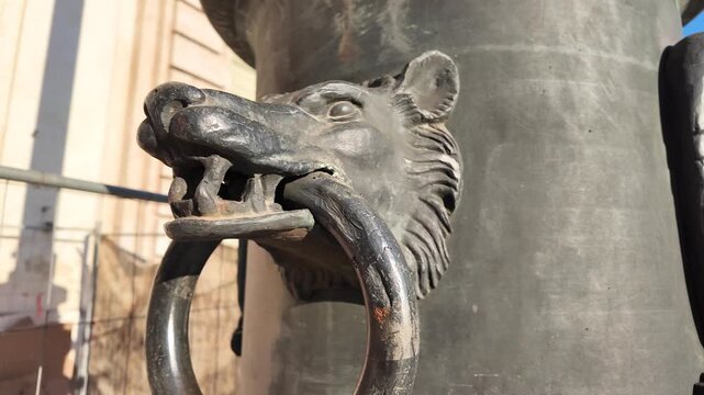 Decorative street lantern in Rome, Italy