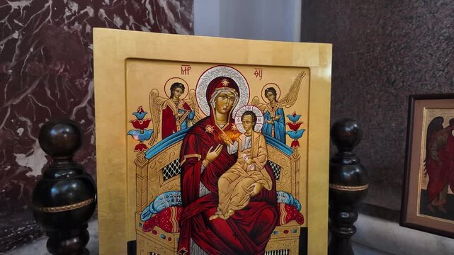 The Orthodox icon of the Mother of God Pantanassa 