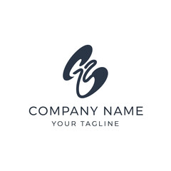 Elegant logo design featuring stylized initials 'GG' in a modern, flowing script, suitable for branding.