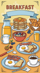 Vintage Breakfast Poster.
