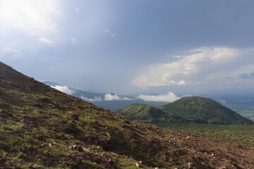 Naklejka premium Volcano Hike