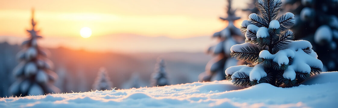 serene winter wonderland scene captures essence tranquil christmas season featuring frosted fir trees pristine