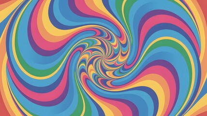 Colorful Swirling Rainbow Spiral Pattern image photo