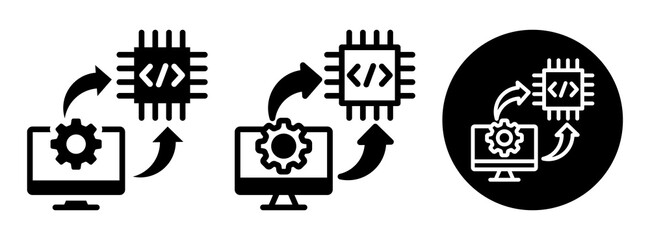Fototapeta premium Firmware Icon Collection Glyph & Mixed Style