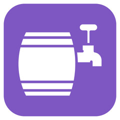 Barrel with Tap icon vector image. Can be used for Oktoberfest.