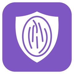 Obraz premium Fingerprint Sheild icon vector image. Can be used for Biometrics.