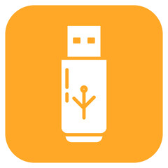 Usb Biometric icon vector image. Can be used for Biometrics.
