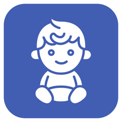 Baby Boy icon vector image. Can be used for Baby Shower.