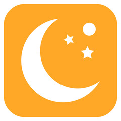 Moon and Stars icon vector image. Can be used for Baby Shower.