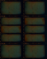 Medium format color film frame. Blank large format blank film negative or picture frame, free photo space.	