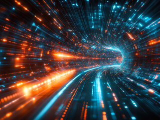 concept with abstract high speed technology POV motion blur