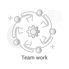Teamwork Collaboration Vector Icon Editable Stroke