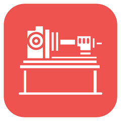 Lathe Machine icon vector image. Can be used for Mettalurgy.