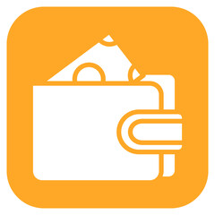 Money in Wallet icon vector image. Can be used for Trading.