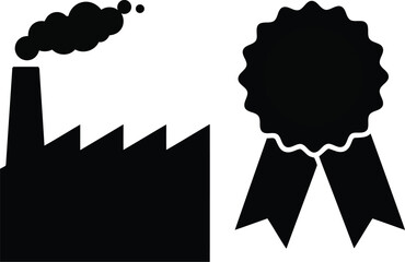 Industrial quality award symbol vector vector