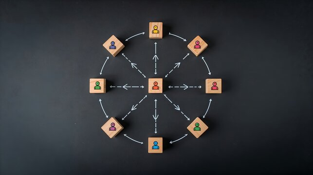 a diagram of people network in the communication