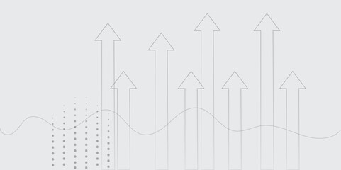 Economy investment report chart arrow up illustration background. business success, financial progress, and innovation symbol. vector illustration.