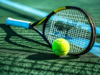 ennis is a racket sport that is strung with cord to strike a rubber ball