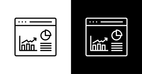Data Visualization White Icon Set Design