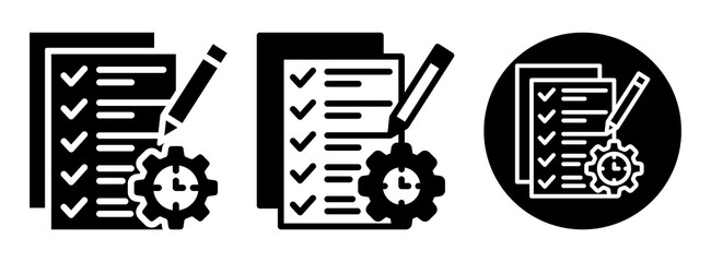 Task Management Icon Collection Glyph & Mixed Style