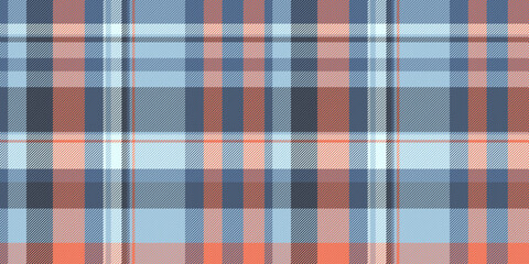 Classic plaid pattern in soothing blues and warm coral hues. Ideal for backgrounds, textiles, and adding a touch of vintage charm to your designs.