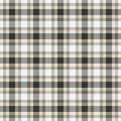 Shabby texture seamless pattern, nostalgic textile vector check. Page background fabric plaid tartan in light and stone grey colors.
