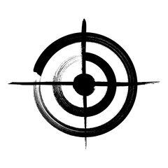 Paintbrush vector illustration target symbol on white background