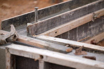 Construction of the foundation of a private house